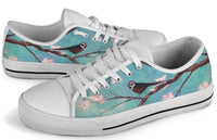 Sneakers-Blossom Bird -Womans Low Top Canvas Sneakers, Cruise Fashion Shoes - MaWeePet- Art on Apparel