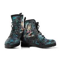 Mens Mad Hatter - Hipster Festival Bohemian Combat boots , Combat Boots - MaWeePet- Art on Apparel
