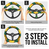 Green Suns Steering Wheel Covers - MaWeePet- Art on Apparel