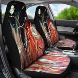 Red Bird Car Seat Covers,   Seat Protector, Car Accessory, Front Seat Covers, for cars, vans or trucks. - MaWeePet- Art on Apparel