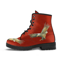 Eagle Red  - Classic boots, combat boots, Lace up, Festival hippy boots - MaWeePet- Art on Apparel