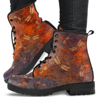 Dragonfly Grunge-Classic boots, combat boots, Lace up Festival boots - MaWeePet- Art on Apparel