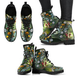 Fairy Dandelion- Ankle Boots, Women&#39;s Lace Up, Combat boots, Classic Short boots - MaWeePet- Art on Apparel